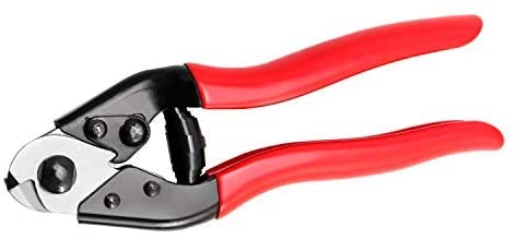 QWORK Cable Cutter, Stainless Steel Wire Rope Cutter, for cutting steel wire which up to 5/32", Multi-function Bicycle Accessories Repair Tool