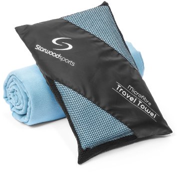 Microfibre Travel Towel - Sports Towel for the Beach - Gym - Camping - Swimming - Yoga and Pilates - Quick Dry, Lightweight and Compact - Lifetime Guarantee