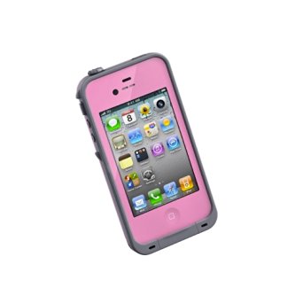 LifeProof FRE iPhone 4/4s Waterproof Case - Retail Packaging - PINK/GREY (Discontinued by Manufacturer)
