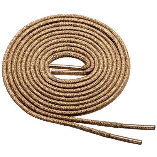 Birch’s 3/32”(2.4 mm) Thin Premium Round Waxed Cotton Dress Shoelaces