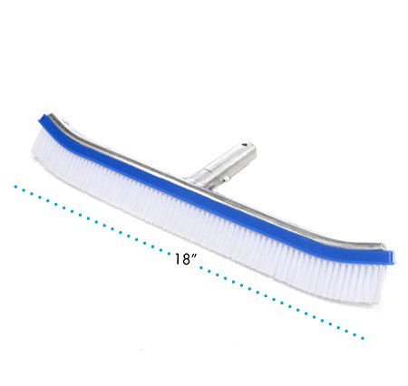 Milliard 18" Extra-Wide Nylon Algae Pool Brush, Designed for Use with Vinyl Lined Pools