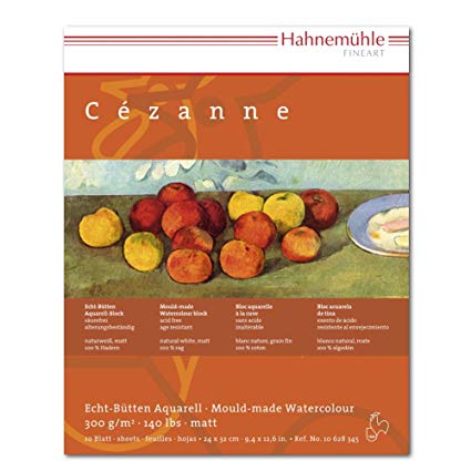 Hahnemuhle Cezanne Watercolor Block Matte Surface 9.5x12.5 Inches 300gsm 10 Sheets,White