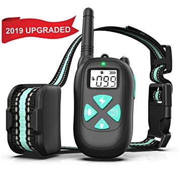 BESTHING Dog Training Collar with Remote Long 1450ft Range Dog Shock Collar, 100% Waterproof, 3 Training Modes- Beep Vibra Electric Shock 1-100 Levels for Large Dogs and Small Dogs