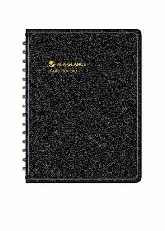 AT-A-GLANCE Auto Mileage Log Record Book, 3.75 x 6.12 Inches, Black (AAG8013505)