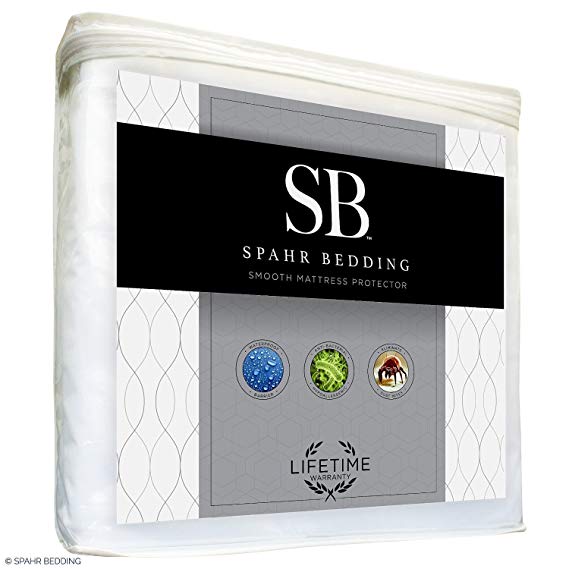 Spahr Bedding Waterproof Mattress Protector - Smooth Hypoallergenic Mattress Cover - Breathable and Noiseless - Vinyl Free Bed Topper - Twin XL Size