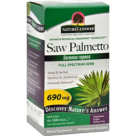 Natures Answer Saw Palmetto Berry Extract - Promotes Urine flow and Prostate health - 120 Veg Capsules (Pack of 3)