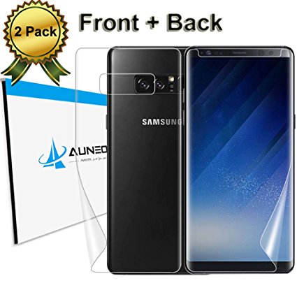 Galaxy Note 8 Screen Protector [Wet Applied], AUNEOS Note 8 Screen Protector [Case Friendly] TPU Front and Back Screen Protector for Samsung Galaxy Note 8 (Front Back)