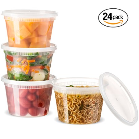 Basix Deli Food Storage Container With Lids 16 Ounce Pack of 96 Deli Containers (24)