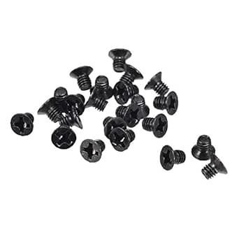 uxcell M3 x 4mm Phillips Screw Fastener Black for Laptop PC TV Fan Switch 150pcs