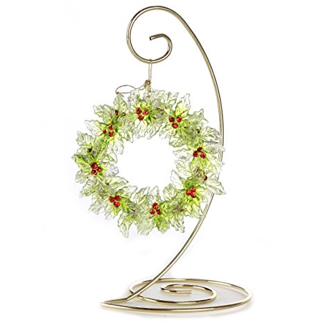 Home-X Spiral Ornament Stand. 10 inch. Gold