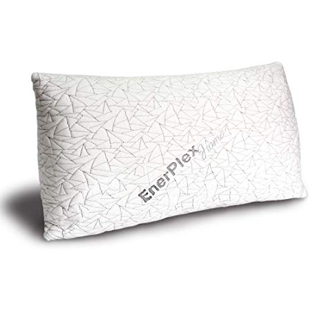 EnerPlex The Most Comfortable Pillow ON Earth Luxury King Size Pillow, Shredded Memory Foam, Certipur Foam, Eco Friendly, Washable Bamboo Cover, King Size