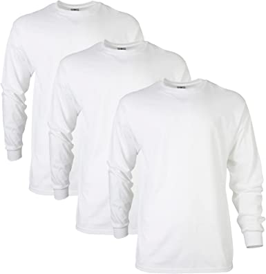 Gildan Men's Ultra Cotton Long Sleeve T-Shirt, Style G2400, Multipack