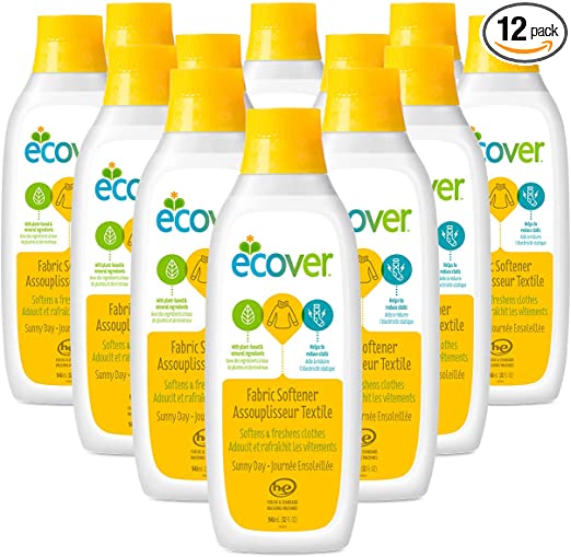 Ecover Fabric Softener Liquid, Sunny Day, 32 Fl Oz, Pack of 12