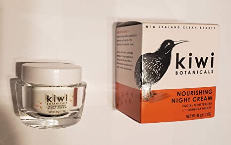 Kiwi Botanicals Nourishing Night Cream Facial Moisturizer with Manuka Honey, 2.0 oz