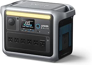 Anker SOLIX C1000 Portable Power Station, 1800W Solar Generator, Full Charge in 58 Min with UltraFast Charge Mode, LiFePO4 Power Station for Outdoor Camping(Optional Solar Panel) (Renewed)