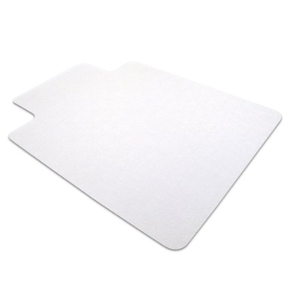 Floortex Ultimat Polycarbonate Chair Mat for LowMedium Pile Carpets Up To 12 Inch Thick Rectangular with Lip 47 x 35 Inches Clear 118923LR