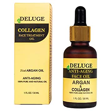 COLLAGEN FACE OIL WITH ARGAN OIL 100% NATURAL – FINE LINES, WRINKLES, ANTI- AGING FACIAL OIL. SMOOTHING AND FIRMING SKIN CARE TREATMENT, NATURE’S MOST POTENT BOTANICAL INGREDIENTS