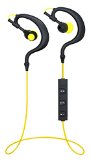 Arobo D700 Kinetic Wireless Bluetooth 40 Hands Free Headphones Noise Cancelling  Multi-Point Connection Headphones w Microphone  Sports  Running  Gym  Exercise Sweatproof  Wireless Bluetooth Earbuds Headset Earphones For Iphone 6 plus 5s 5 5c 4 4s Samsung Galaxy S3 S4 S5 Note 2  3 iPad 2 3 4 LG and all Android Bluetooth Devices D700-BlackYellow