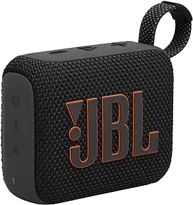 JBL Go 4 - Ultra-Portable, Waterproof and Dustproof Bluetooth Speaker, 7-Hour Built-in Battery, Made in Part with Recycled Materials (Black)