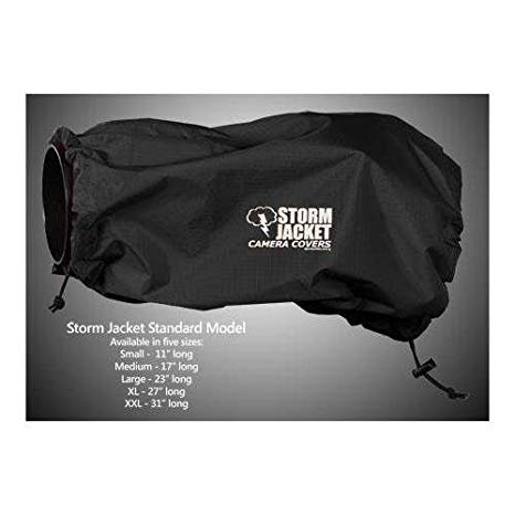 Vortex Media Storm Jacket Cover for an SLR Camera with a Short Lens Measuring up to 9" from Rear of Body to Front of Lens, Color: Black