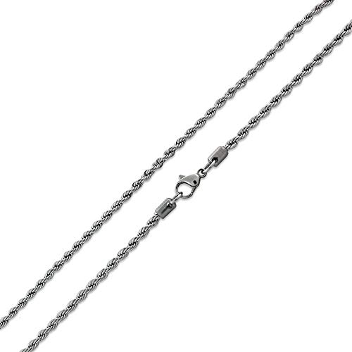 SilverCloseOut Stainless Steel Rope Chain Necklace (16" - 36" Avaiable)