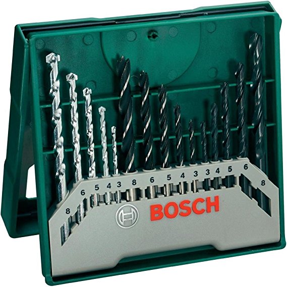 Bosch 2607019675 Mixed Mini X-Line Drill Set (15-Piece)