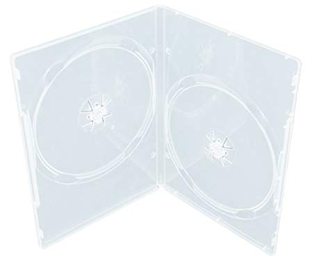 mediaxpo Brand 100 Slim Clear Double DVD Cases 9MM
