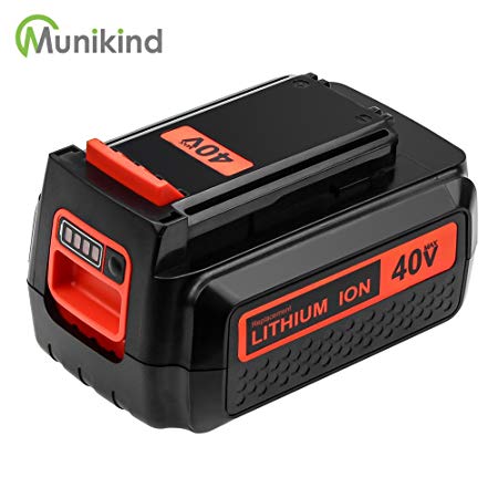 Munikind LBXR2036 2.5Ah Replace for Black and Decker 40V Lithium Battery LBX2040 LBXR36 LST540 LCS1240 LBX1540 LST136W
