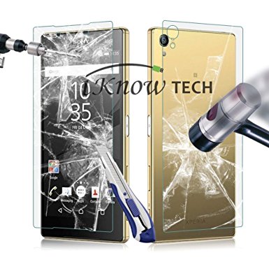 iKNOWTECH Front   Back Clear Full Body Tempered Glass Screen Protector For Sony Xperia Z5 Premium 2015