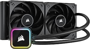 Corsair iCUE H115i RGB Elite Liquid CPU Cooler (16 Dynamic RGB LEDs, 140mm AF Elite Series FDB Fans, 280mm Radiator, iCUE Software Compatible, LGA 1700, 1200, 115X, 2066, and AM4 Sockets) Black