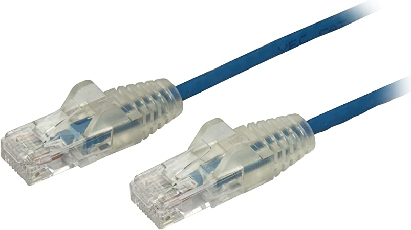 StarTech.com 6 ft CAT6 Cable - Slim CAT6 Patch Cord - Blue - Snagless RJ45 Connectors - Gigabit Ethernet Cable - 28 AWG - LSZH (N6PAT6BLS)