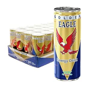 Golden Eagle Energy Drink - 8.4 fl oz Cans (24-Pack) - Real Sugar, Enhanced Energy & Focus, Vitamins & Minerals, Perfect for Athletes & Professionals, Natural Taste