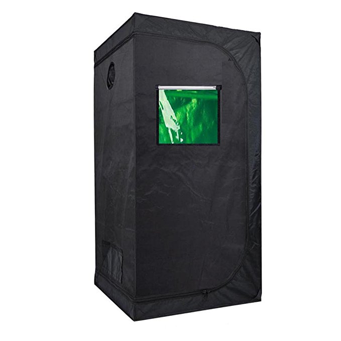 Oppolite 36"x36"x72" Hydroponic Grow Tent for Indoor Plant Growing /Green View Window METAL Corners, 3'x3' (36"X36"X72")