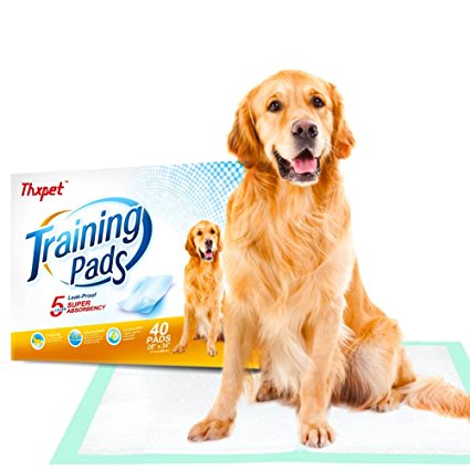 Thxpet Puppy Pads Super Absorbent Leak-proof 40 Count Dog Pee Training Pads 28 x 34 inch