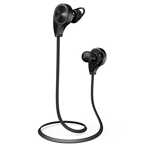 Barsone RQ8 Bluetooth Headphones Wireless Earphones Sport Earbuds Headsets (Bluetooth 4.0, Balanced Audio, Build-in Mic, aptX, CVC 6.0 Noise-Cancelling) (RQ8 black)