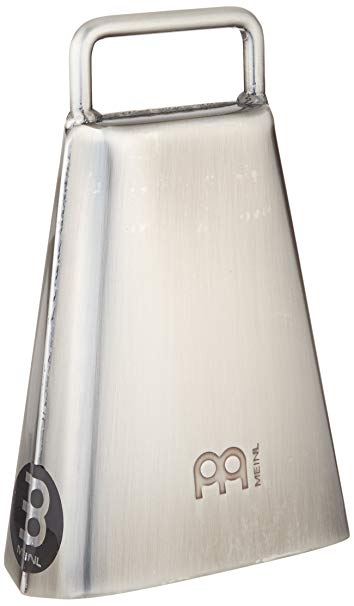 Meinl Cowbell with Holder, 6 1/4" Mouth - NOT MADE IN CHINA - Steel Alloy with Hand Brushed Finish, 2-YEAR WARRANTY, Handheld (STB625HA-CB)