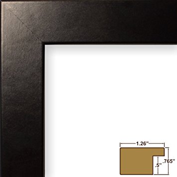 Craig Frames 26020 11 by 14-Inch Picture Frame, Smooth Wrap Finish, 1.26-Inch Wide, Black