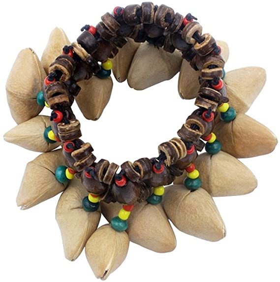 Mowind African Tribal Style Nuts Shell Bracelet Dora Nut Handbell Percussion Accessories