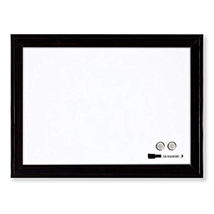 Rexel Magnetic Dry Wipe Personal Whiteboard, 585 x 430 mm, Plastic Frame, Includes Marker, Magnets and Fitting Kit, White, 1903785