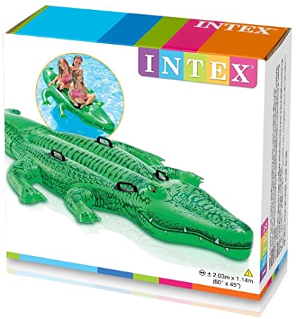 Intex Giant Gator Ride-On, 80" X 45", for Ages 3  by INTEX RECREATION CORP
