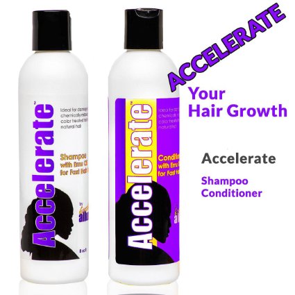 Accelerate Biotin Shampoo and Conditioner with He Shou Wu Extract and Emu Oil for Healthy Hair Growth