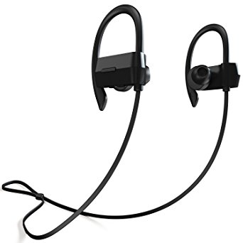 Phaiser BHS-430 Bluetooth Headphones Headset Sport Earphones with Mic and Lifetime Sweatproof Guarantee - Wireless Earbuds for Running, Blackout