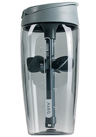 Trimr Shaker Bottle - Duo Boost 20 oz Protein Shaker Cup, Protein Mixer / Blender (Alloy)