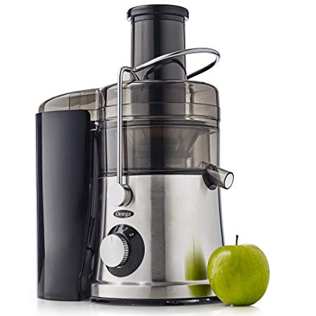 Omega C2100S High Speed Juicer with Extra Large Chute Extracts Juice from Whole Foods and Includes A Stainless Steel Filter & High Low Speed Settings, 700-Watt, Silver