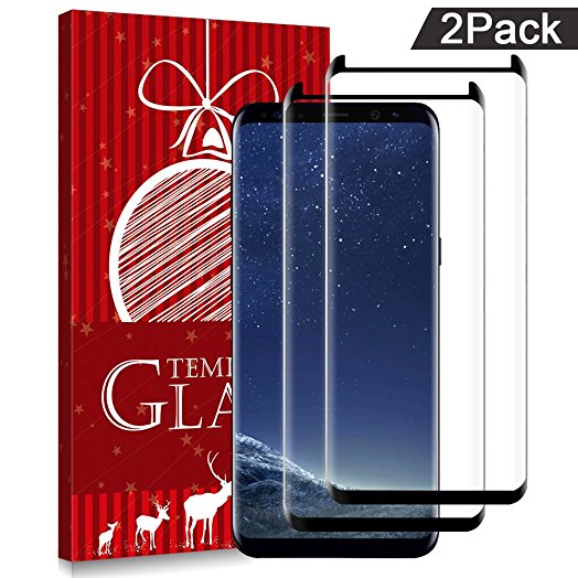 ONSON Glass Protector,Samsung Galaxy S8 Screen Protector, [Tempered Glass], Bubble Free [2 PACK]