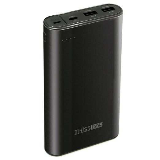 Thiss 18000mah Portable Battery Power Bank Dual USB Charger Backup Pack For iPhone 6s 6 Plus and more Black