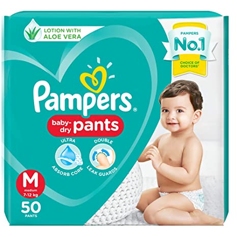 Pampers Diapers Pants, Medium, 50 Count