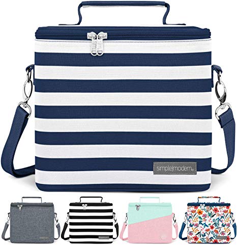 Simple Modern 4L Blakely Lunch Bag for Women & Men - Insulated Kids Lunch Box Stripes: Nautical