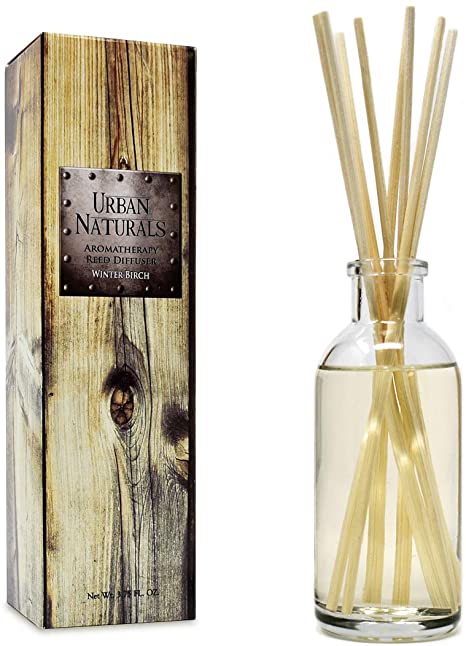 Urban Naturals Winter Birch Reed Diffuser Oil Gift Set | Birch Wood & Balsam Scented Oil with Bamboo Reed Sticks | Great Holiday Home Fragrance Air Freshener for The Living Room