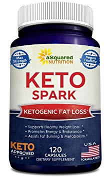 Keto Spark - Supplement Pills Approved for The Ketogenic & Paleo Diet (120 Capsules) - Helps Stay in Ketosis, Increase Energy & Focus - Caffeine & Ketones for Women & Men